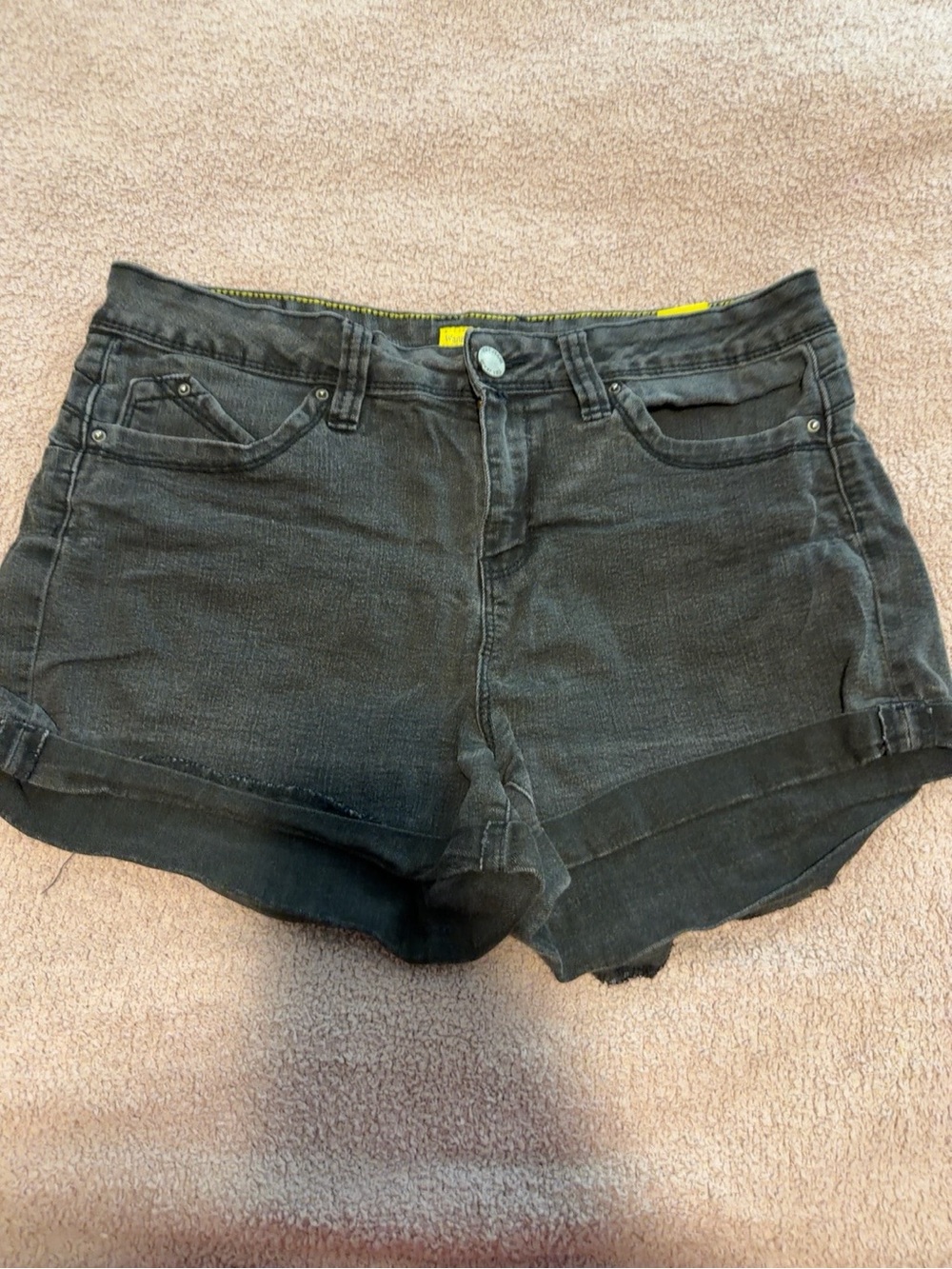 YMI Wanna Betta Butt Black High Rise Denim Shorts Size 13